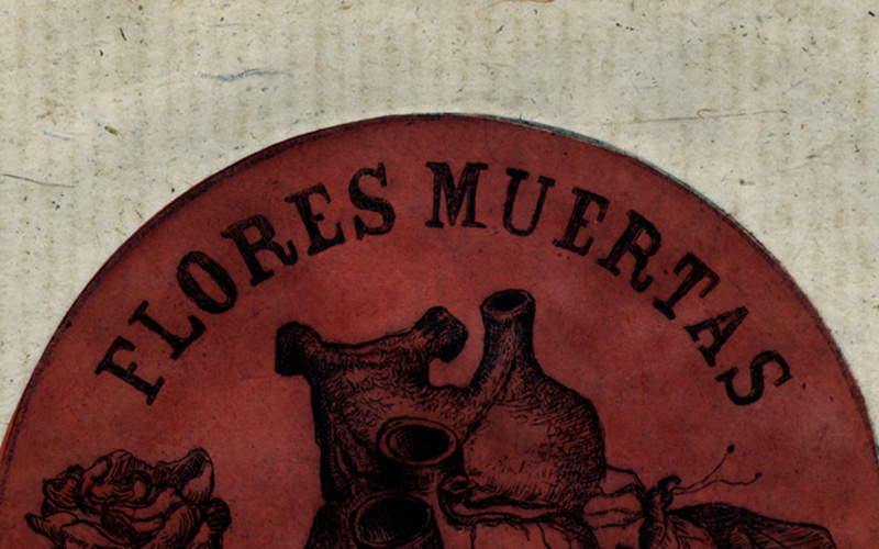 Etching titled "Flores Muertas," by Nils hHenrik Sundqvist.